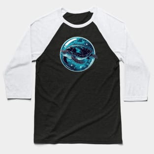 Space Bubble Turtle Baseball T-Shirt
